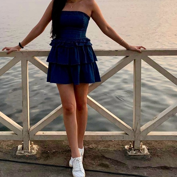 Gap x Loveshackfancy denim corset dress - Picture 4 of 4